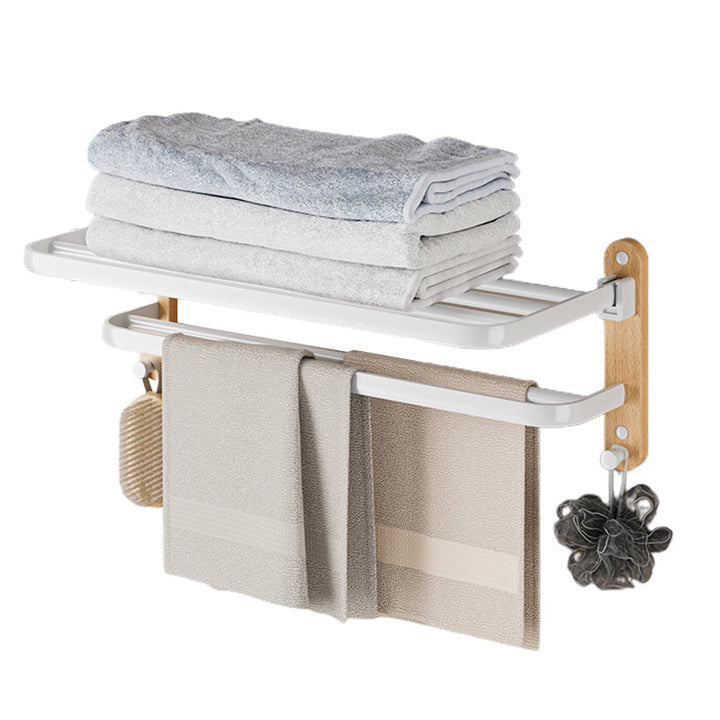Lisslune | White Metal and Solid Wood Bathroom Accessories Hardware Set