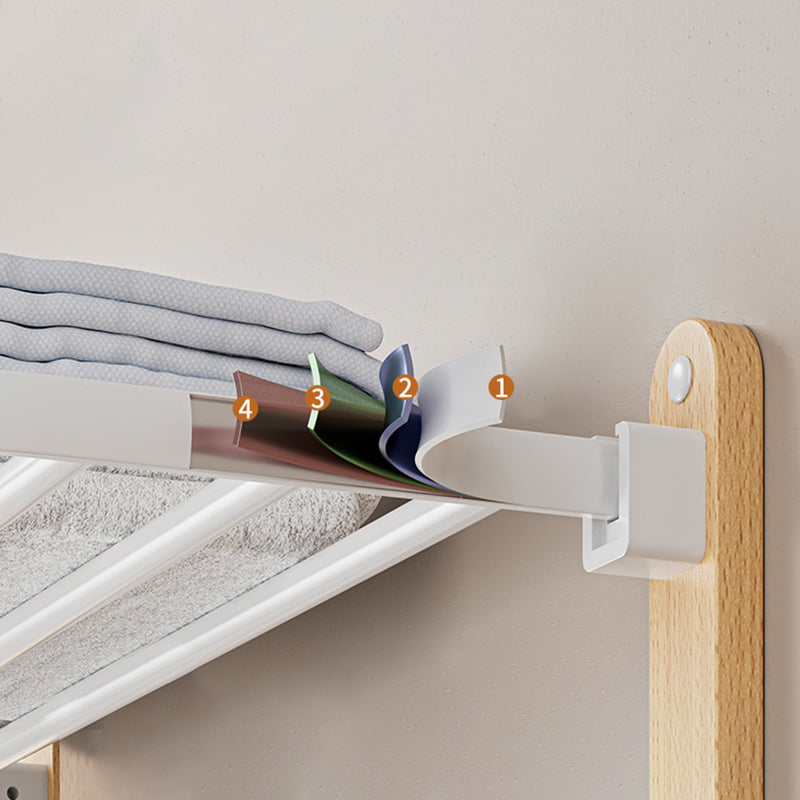Lisslune | White Metal and Solid Wood Bathroom Accessories Hardware Set