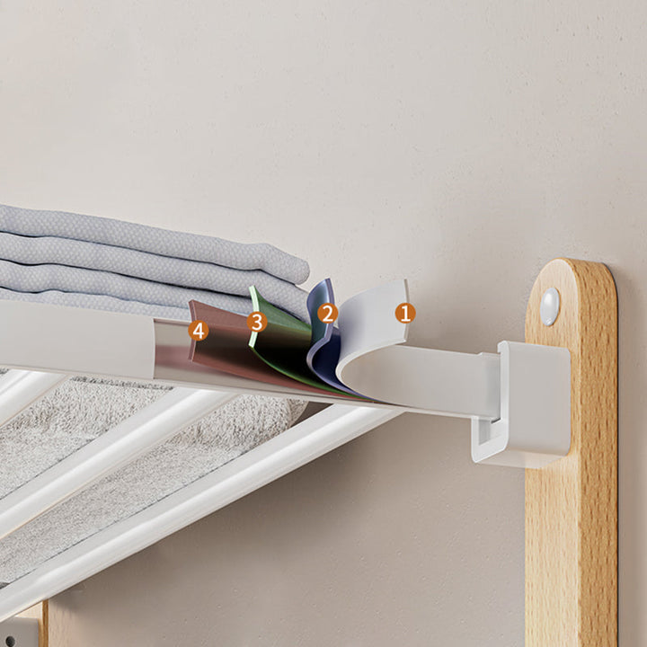 Lisslune | White Metal and Solid Wood Bathroom Accessories Hardware Set