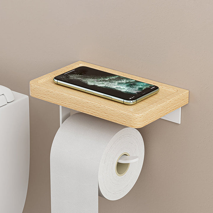 Lisslune | White Metal and Solid Wood Bathroom Accessories Hardware Set