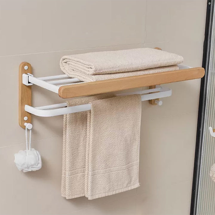 Lisslune | White Metal and Solid Wood Bathroom Accessories Hardware Set