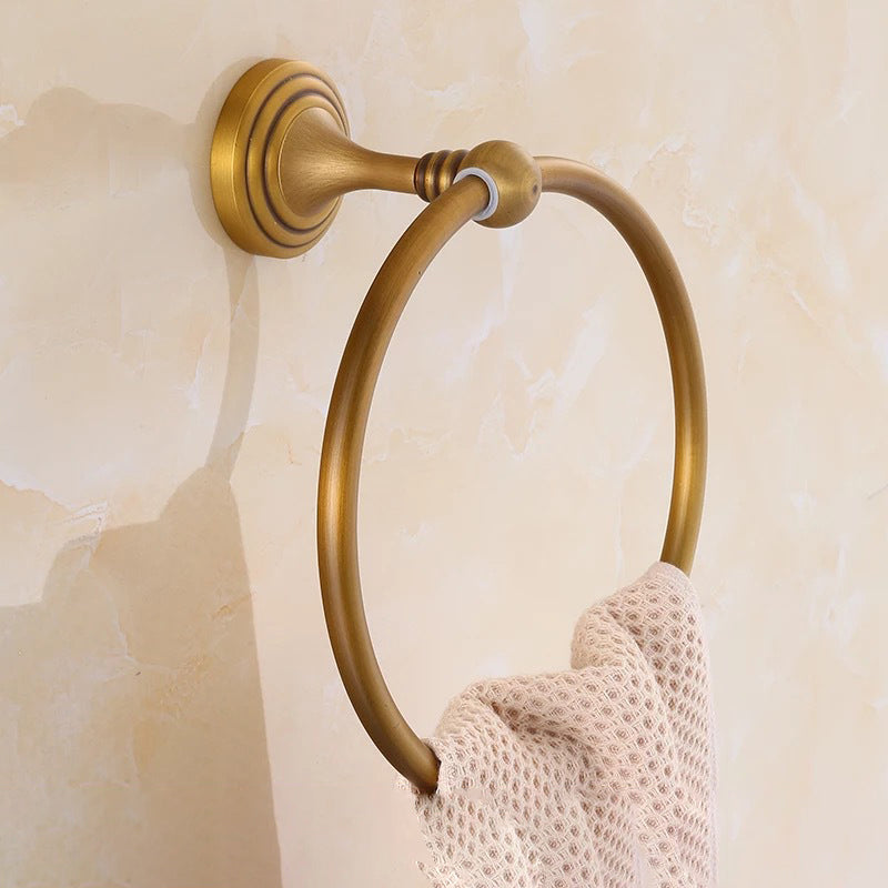 Lisslune | 4-piece traditional bathroom accessory set Gold Brass bathroom accessory hardware set