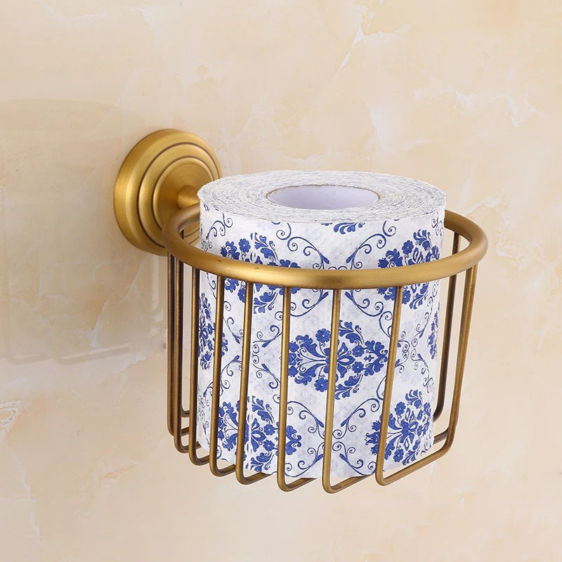 Lisslune | 4-piece traditional bathroom accessory set Gold Brass bathroom accessory hardware set