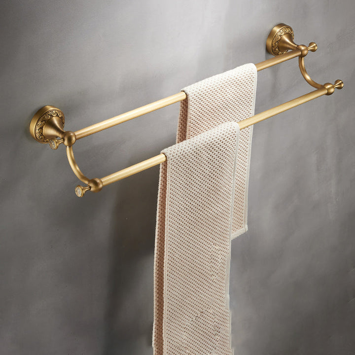 Lisslune | Traditional brushed brass bathroom accessories as a single piece or in a set