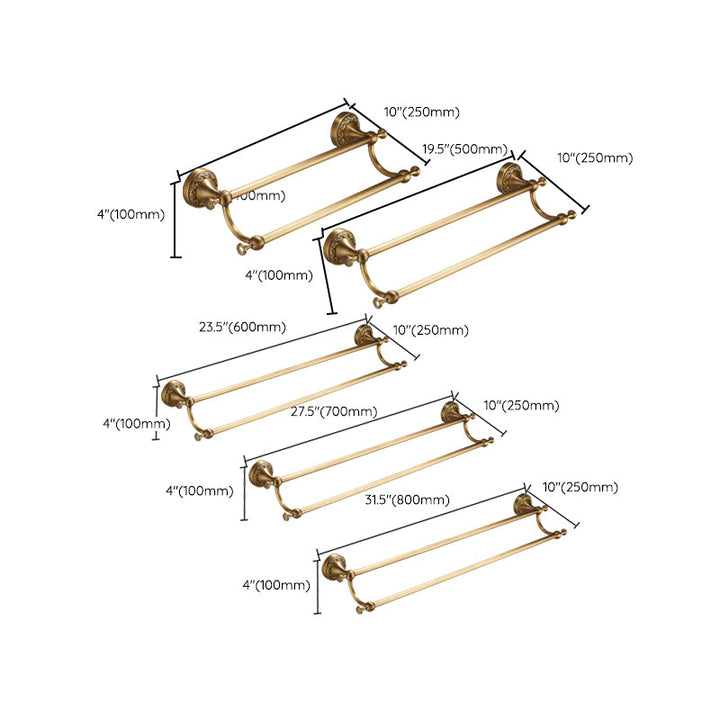 Lisslune | Traditional brushed brass bathroom accessories as a single piece or in a set