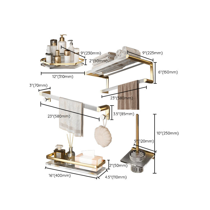 Lisslune | Metal and Acrylic Bathroom Accessory Set Transparent Bathroom Accessories