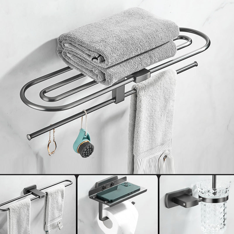Lisslune | Modern Silver Bathroom Accessories As Individual Piece Or In Set With Towel Bar