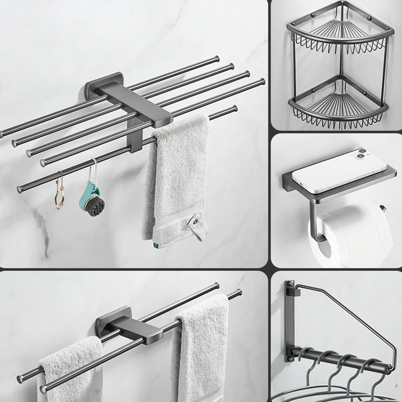 Lisslune | Modern Silver Bathroom Accessories As Individual Piece Or In Set With Towel Bar