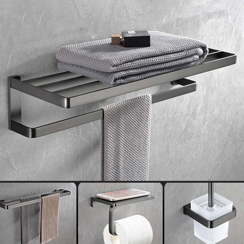 Lisslune | Gray metal modern bathroom accessories as a single item or as a set
