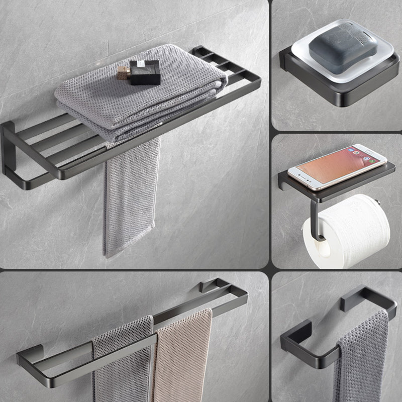 Lisslune | Gray metal modern bathroom accessories as a single item or as a set