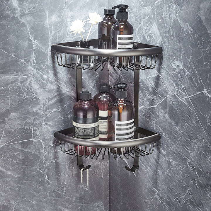 Lisslune | Gray metal modern bathroom accessories as a single item or as a set