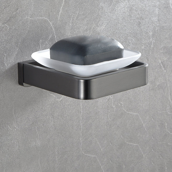 Lisslune | Gray metal modern bathroom accessories as a single item or as a set