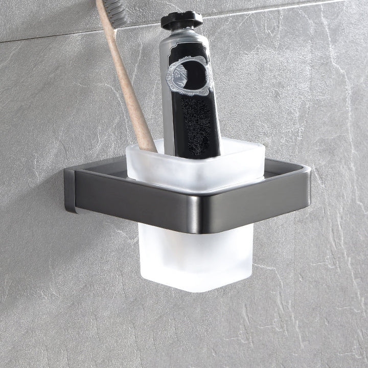 Lisslune | Gray metal modern bathroom accessories as a single item or as a set