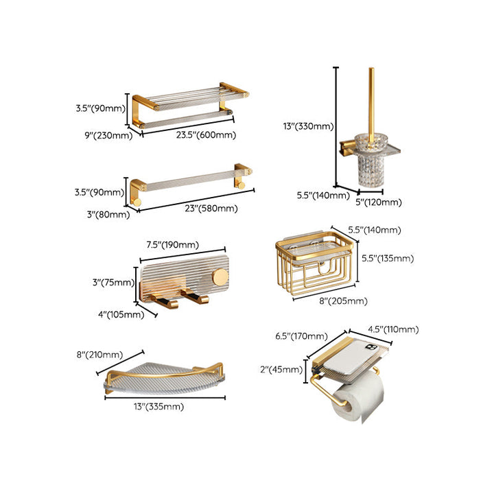 Lisslune | Plastic Modern Bathroom Accessories Hardware Set with Shelf