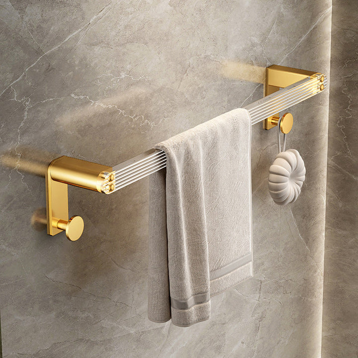 Lisslune | Modern Golden Bathroom Accessories Single Piece or in Set with Bathroom Shelf
