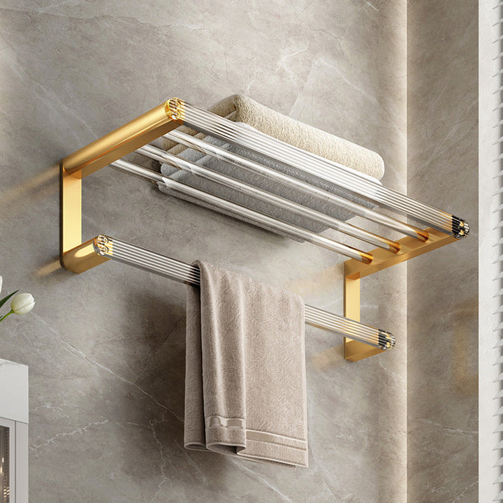 Lisslune | Modern Golden Bathroom Accessories Single Piece or in Set with Bathroom Shelf