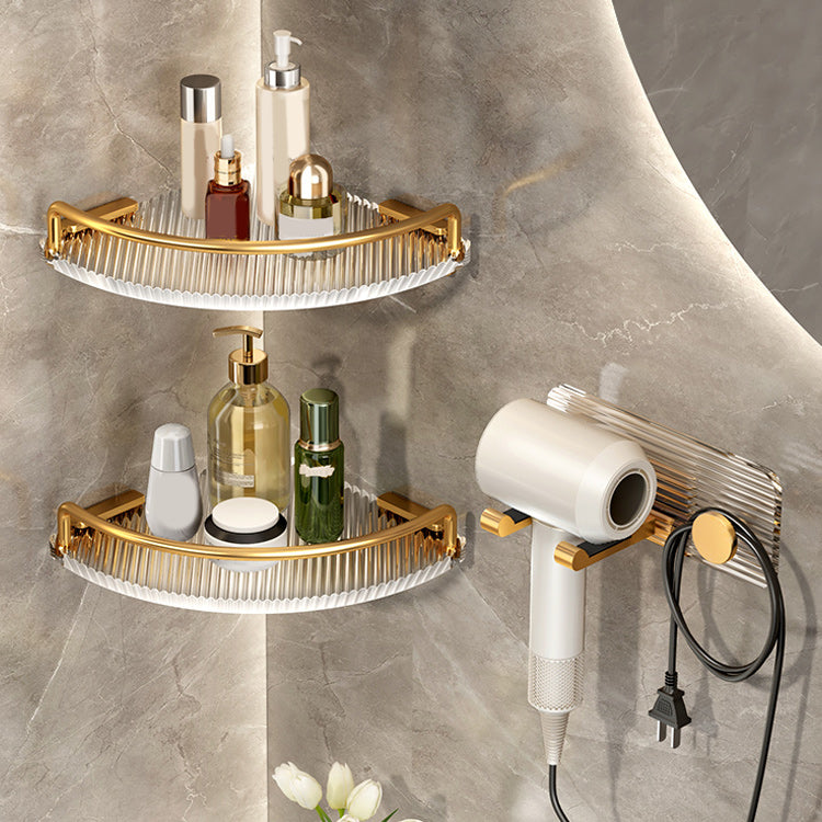 Lisslune | Modern Golden Bathroom Accessories Single Piece or in Set with Bathroom Shelf