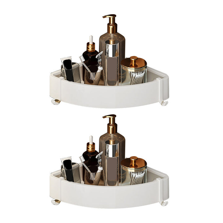 Lisslune | Modern Bathroom Accessories Set in White with Bath Shelf/Towel Bar/Bath Towel Hooks