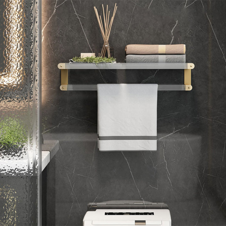 Lisslune | Modern Bathroom Accessories Set Bathroom Shelf Gold Towel Holder Bathroom Hardware Set