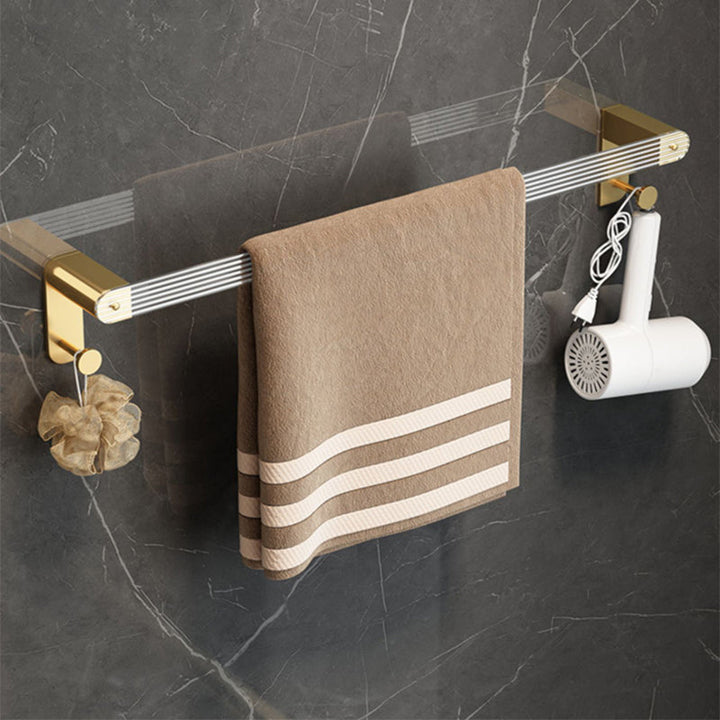 Lisslune | Modern Bathroom Accessories Set Bathroom Shelf Gold Towel Holder Bathroom Hardware Set