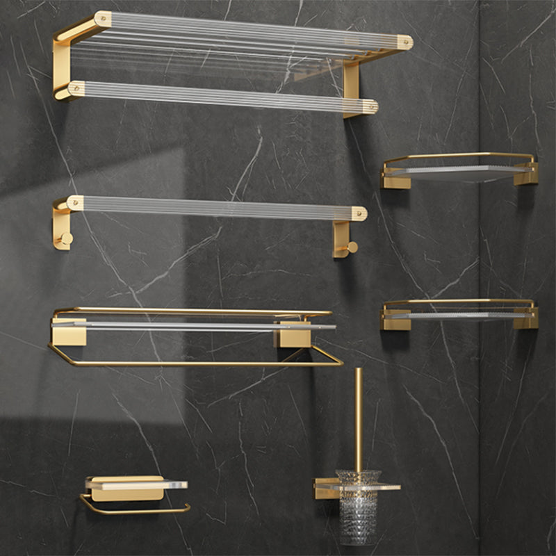 Lisslune | Modern Bathroom Accessories Set Bathroom Shelf Gold Towel Holder Bathroom Hardware Set