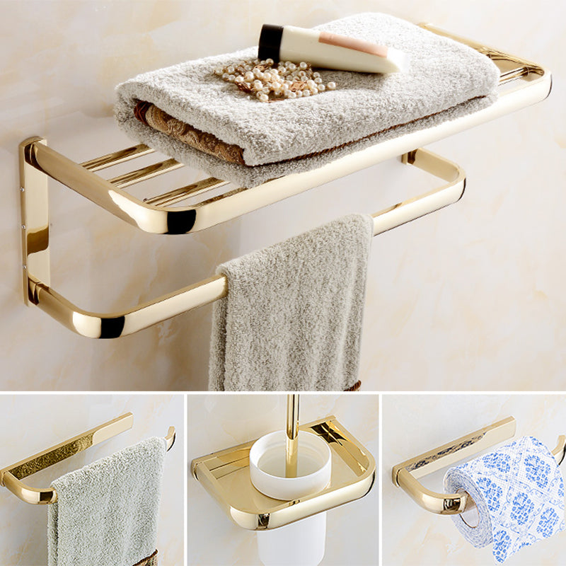 Lisslune | Chrome/Gold Bathroom Accessory Set Modern Metal Bathroom Hardware Set