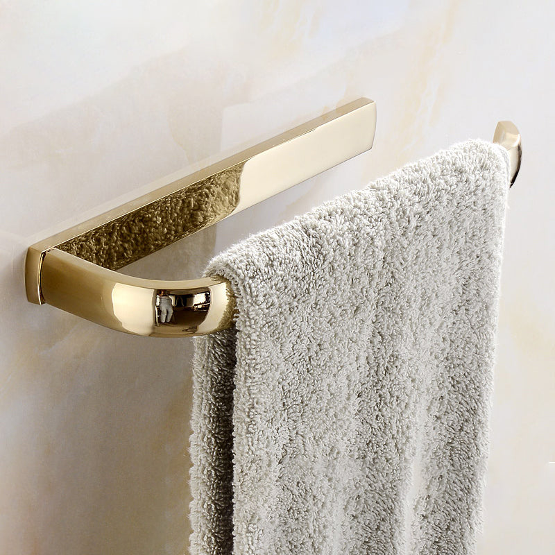 Lisslune | Chrome/Gold Bathroom Accessory Set Modern Metal Bathroom Hardware Set
