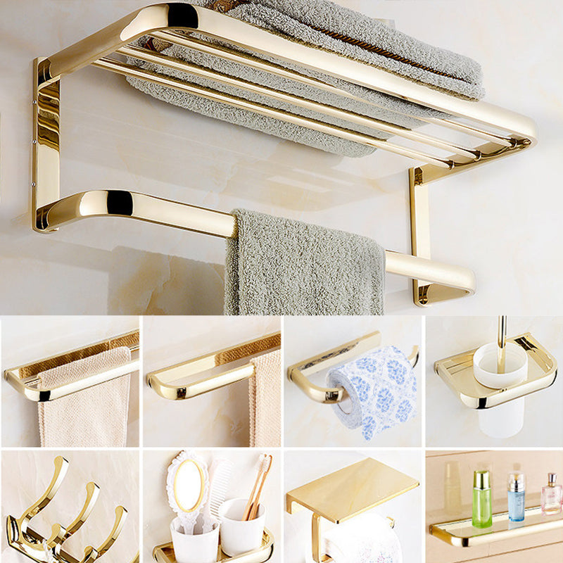 Lisslune | Chrome/Gold Bathroom Accessories Set Modern Metal Bathroom Hardware Set