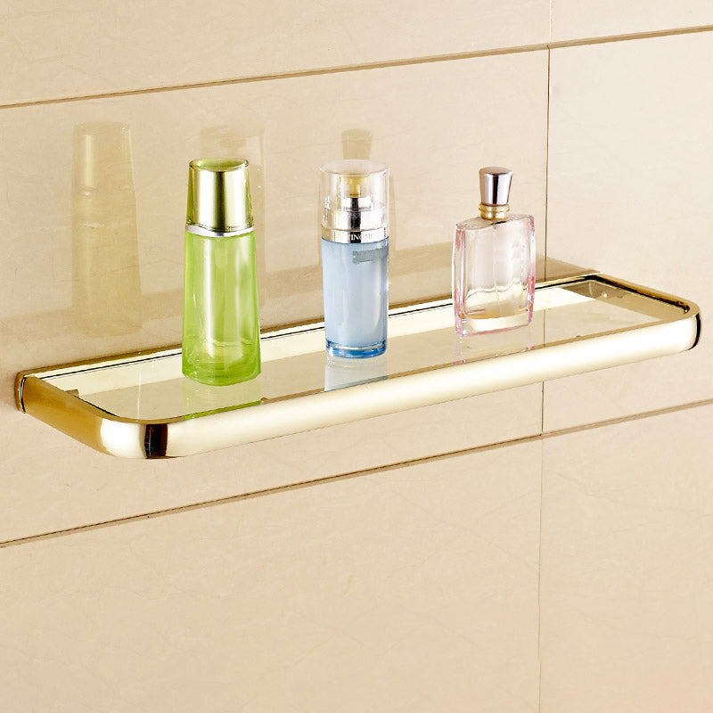 Lisslune | Chrome/Gold Bathroom Accessories Set Modern Metal Bathroom Hardware Set