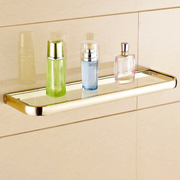 Lisslune | Chrome/Gold Bathroom Accessories Set Modern Metal Bathroom Hardware Set