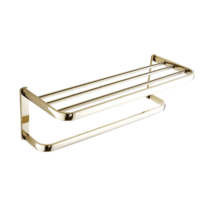 Lisslune | Chrome/Gold Bathroom Accessory Set Modern Metal Bathroom Hardware Set