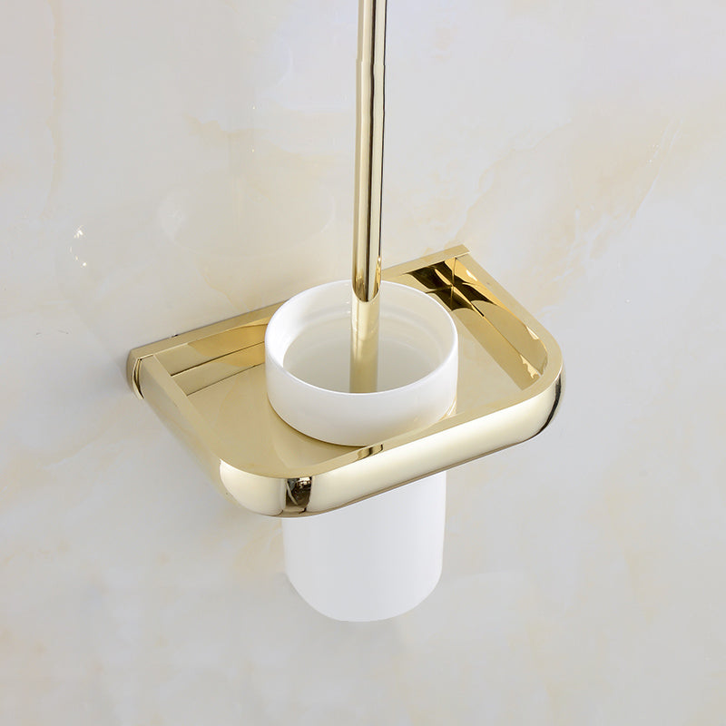 Lisslune | Chrome/Gold Bathroom Accessory Set Modern Metal Bathroom Hardware Set