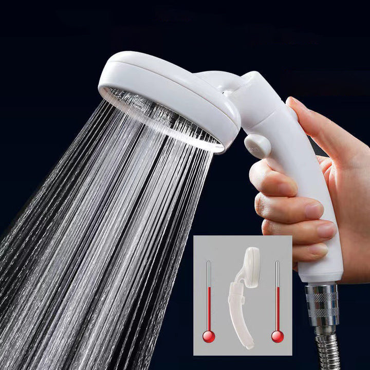 Lisslune | Plastic Handheld Showerhead White Standard Spray Round Wall-mounted Swivel Showerhead