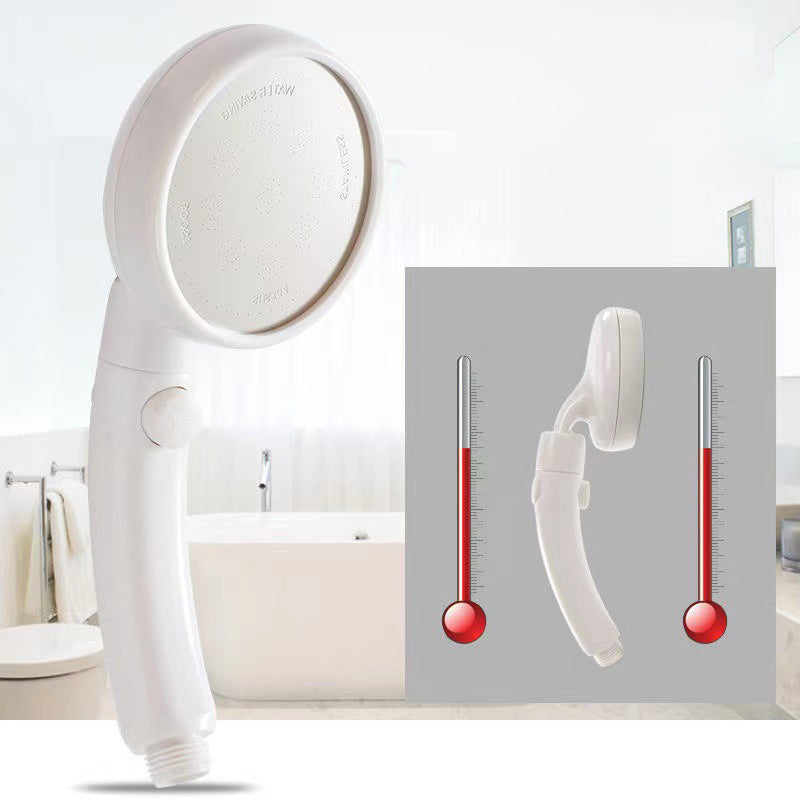 Lisslune | Plastic Handheld Showerhead White Standard Spray Round Wall-mounted Swivel Showerhead