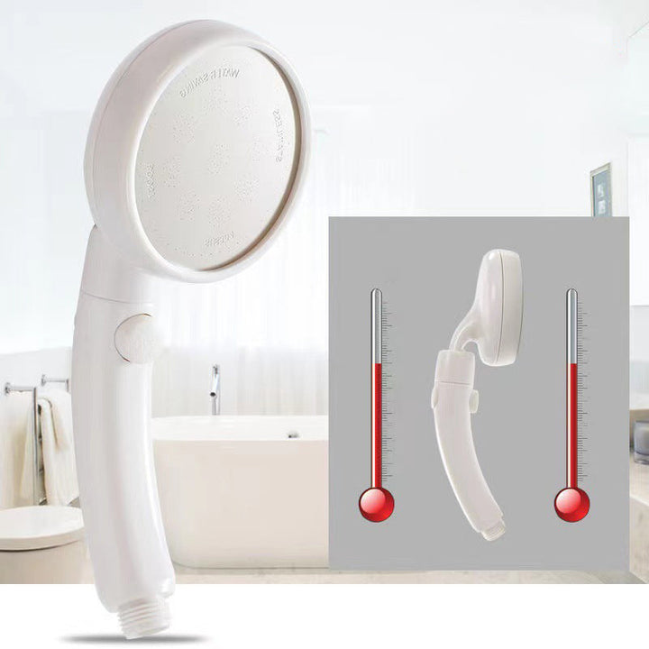 Lisslune | Plastic Handheld Showerhead White Standard Spray Round Wall-mounted Swivel Showerhead