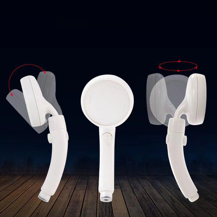 Lisslune | Plastic Handheld Showerhead White Standard Spray Round Wall-mounted Swivel Showerhead