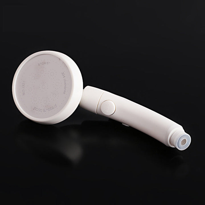 Lisslune | Plastic Handheld Showerhead White Standard Spray Round Wall-mounted Swivel Showerhead