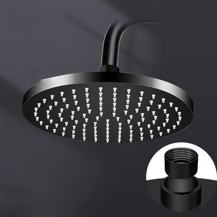 Lisslune | Metal Shower Combo Contemporary Fixed Shower Head with Round and Rectangular Shape