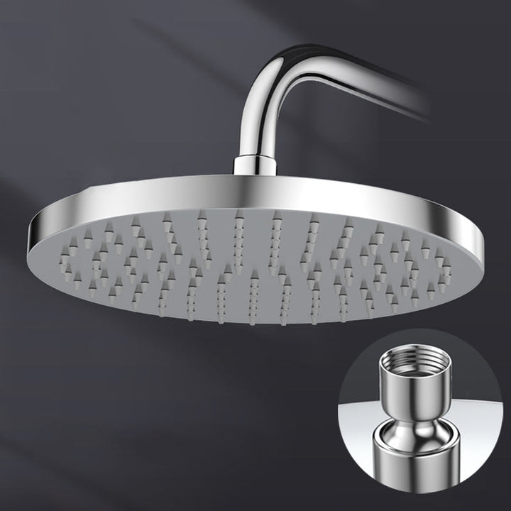 Lisslune | Metal Shower Combo Contemporary Fixed Shower Head with Round and Rectangular Shape