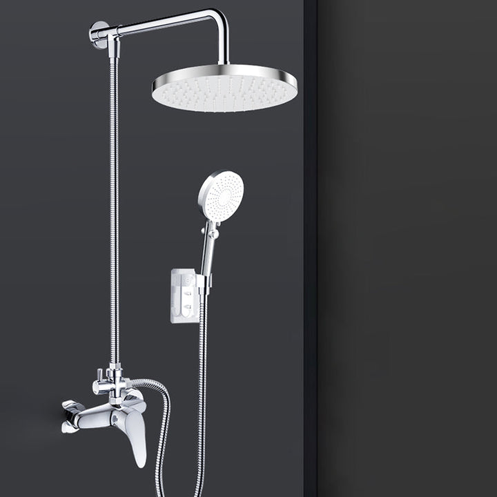 Lisslune | Metal Shower Combo Contemporary Fixed Shower Head with Round and Rectangular Shape