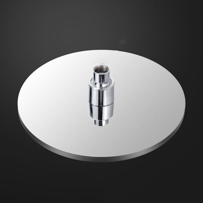 Lisslune | Metal Shower Combo Contemporary Fixed Shower Head with Round and Rectangular Shape
