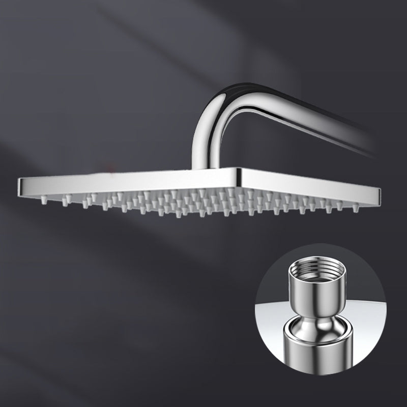 Lisslune | Metal Shower Combo Contemporary Fixed Shower Head with Round and Rectangular Shape