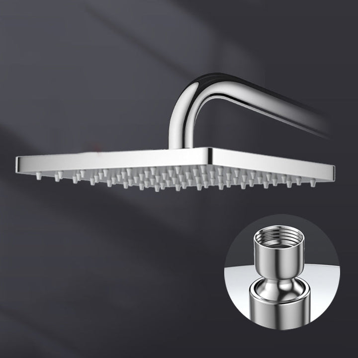 Lisslune | Metal Shower Combo Contemporary Fixed Shower Head with Round and Rectangular Shape