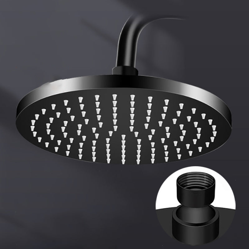 Lisslune | Metal Shower Combo Contemporary Fixed Shower Head with Round and Rectangular Shape
