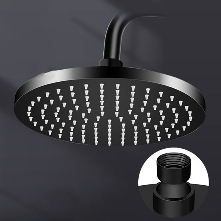 Lisslune | Metal Shower Combo Contemporary Fixed Shower Head with Round and Rectangular Shape