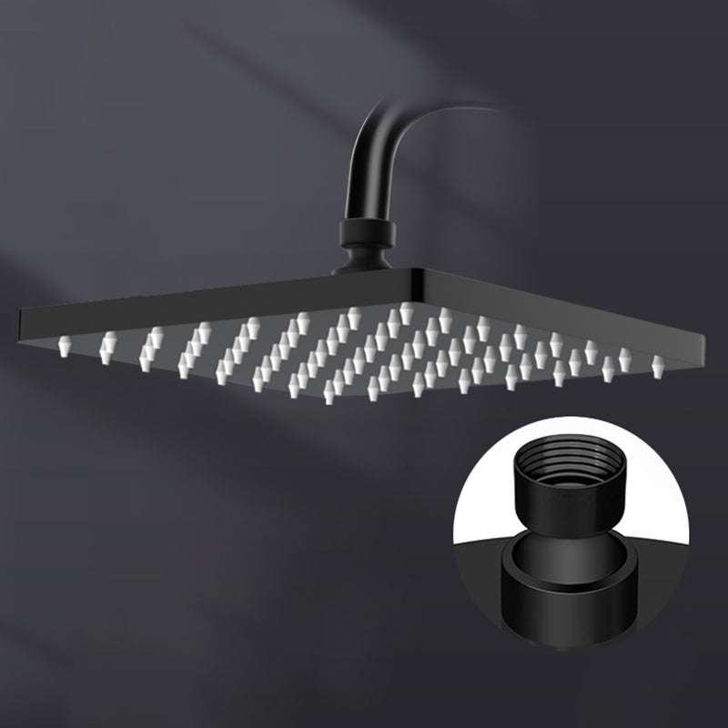Lisslune | Metal Shower Combo Contemporary Fixed Shower Head with Round and Rectangular Shape
