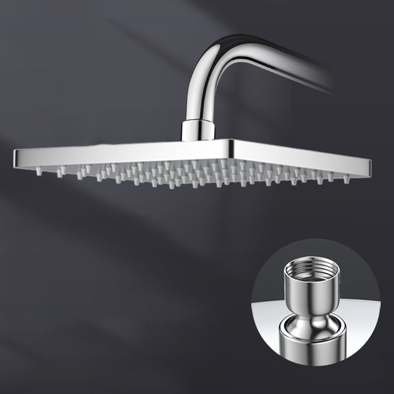 Lisslune | Metal Shower Combo Contemporary Fixed Shower Head with Round and Rectangular Shape