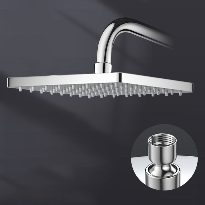 Lisslune | Metal Shower Combo Contemporary Fixed Shower Head with Round and Rectangular Shape