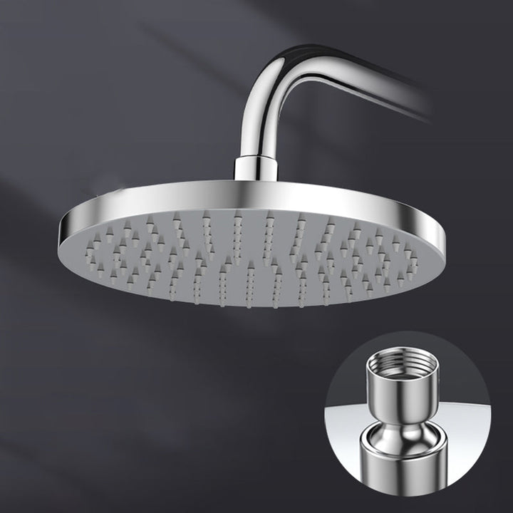 Lisslune | Metal Shower Combo Contemporary Fixed Shower Head with Round and Rectangular Shape