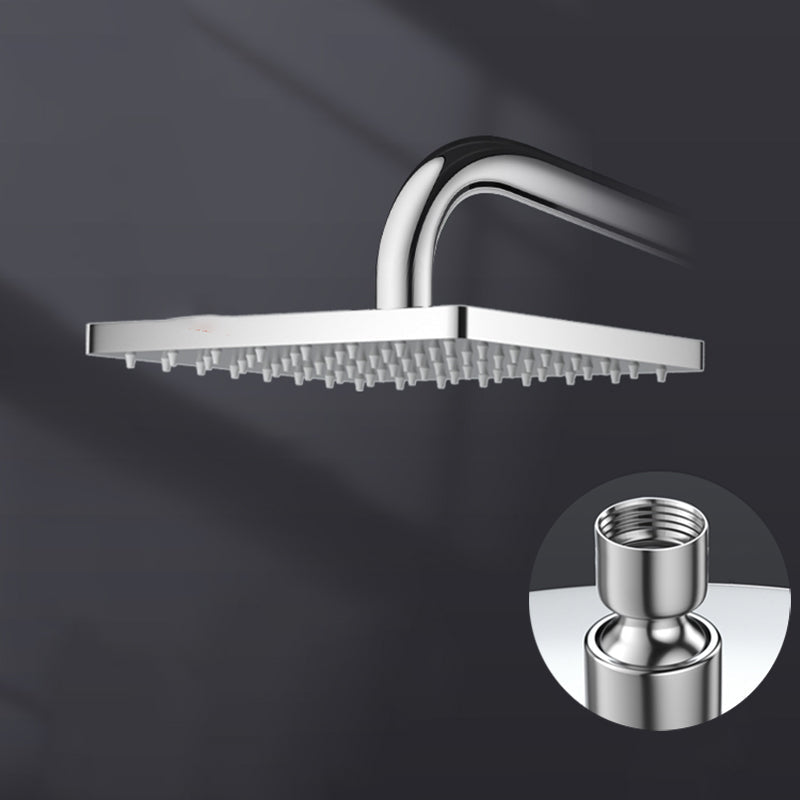 Lisslune | Metal Shower Combo Contemporary Fixed Shower Head with Round and Rectangular Shape